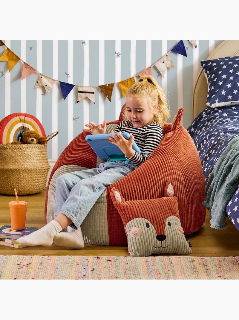 Pouf poire animal pour enfant avec coussin assorti en velours côtelé - icon Terracotta - Kiabi