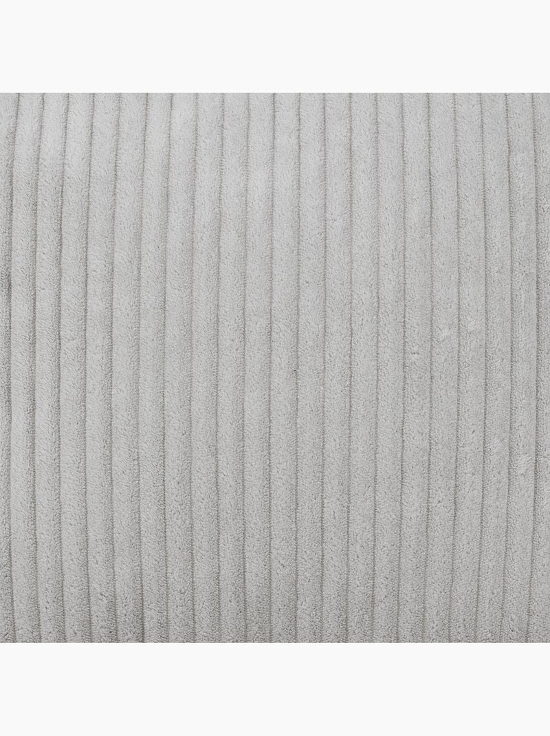 Pouf poire enfant à dossier haut avec repose-pieds carré assorti en velours côtelé - icon Gris clair - Kiabi