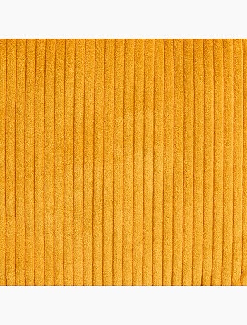Pouf poire enfant à dossier haut avec repose-pieds carré assorti en velours côtelé - icon
