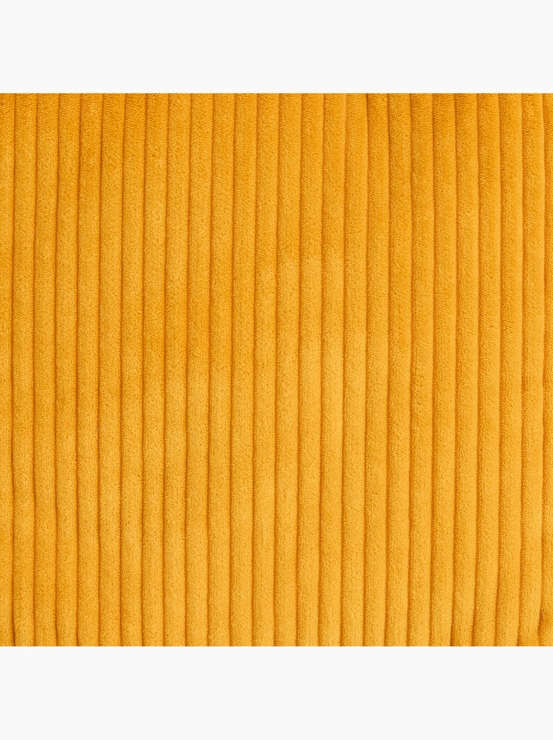 Pouf poire enfant à dossier haut avec repose-pieds carré assorti en velours côtelé - icon Ocre - Kiabi