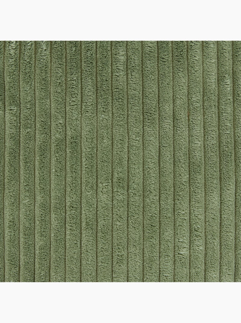 Pouf poire enfant à dossier haut avec repose-pieds carré assorti en velours côtelé - icon Vert Sauge - Kiabi