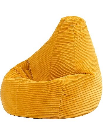 Pouf poire enfant à dossier haut en velours côtelé - icon