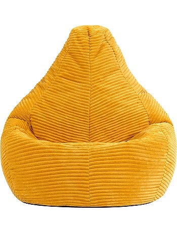 Pouf poire enfant à dossier haut en velours côtelé - icon