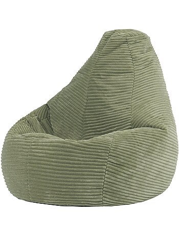 Pouf poire enfant à dossier haut en velours côtelé - icon