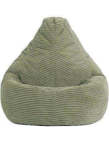 Pouf poire enfant à dossier haut en velours côtelé - icon