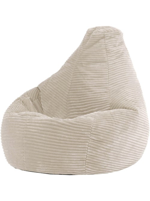 Pouf poire enfant à dossier haut velours côtelé - icon - Kiabi