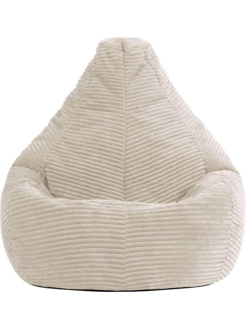 Pouf poire enfant à dossier haut velours côtelé - icon Beige - Kiabi