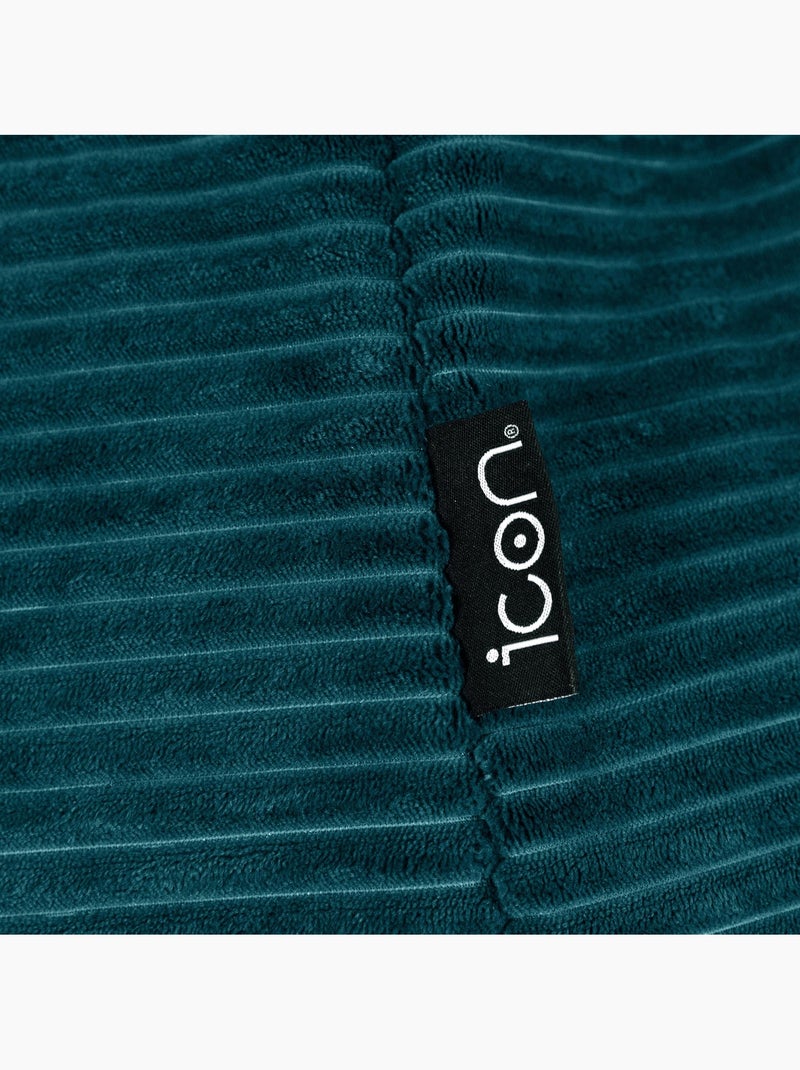 Pouf poire enfant à dossier haut velours côtelé - icon Bleu canard - Kiabi
