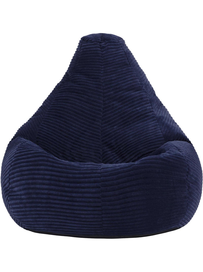 Pouf poire enfant à dossier haut velours côtelé - icon Bleu marine - Kiabi