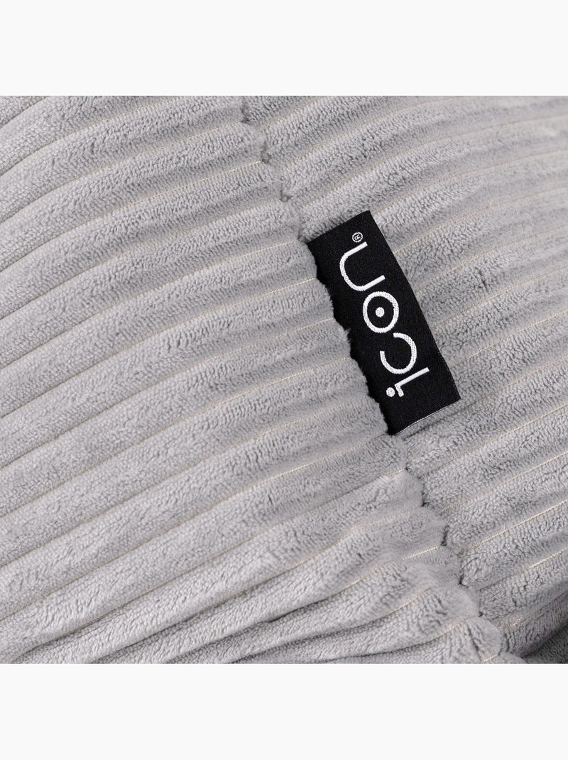 Pouf poire enfant à dossier haut velours côtelé - icon Gris clair - Kiabi