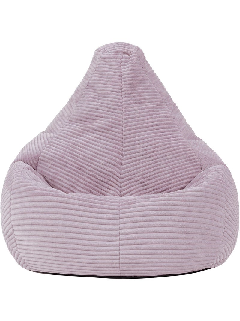 Pouf poire enfant à dossier haut velours côtelé - icon Mauve lilas - Kiabi