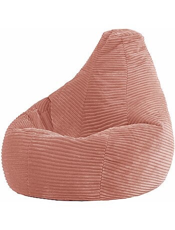 Pouf poire enfant à dossier haut velours côtelé - icon
