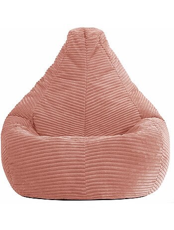 Pouf poire enfant à dossier haut velours côtelé - icon