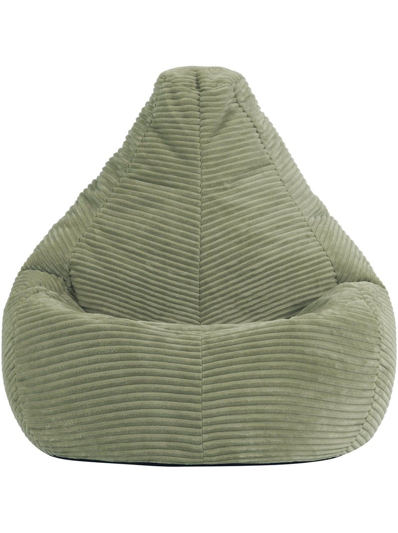 Pouf poire enfant à dossier haut velours côtelé - icon Vert Sauge - Kiabi