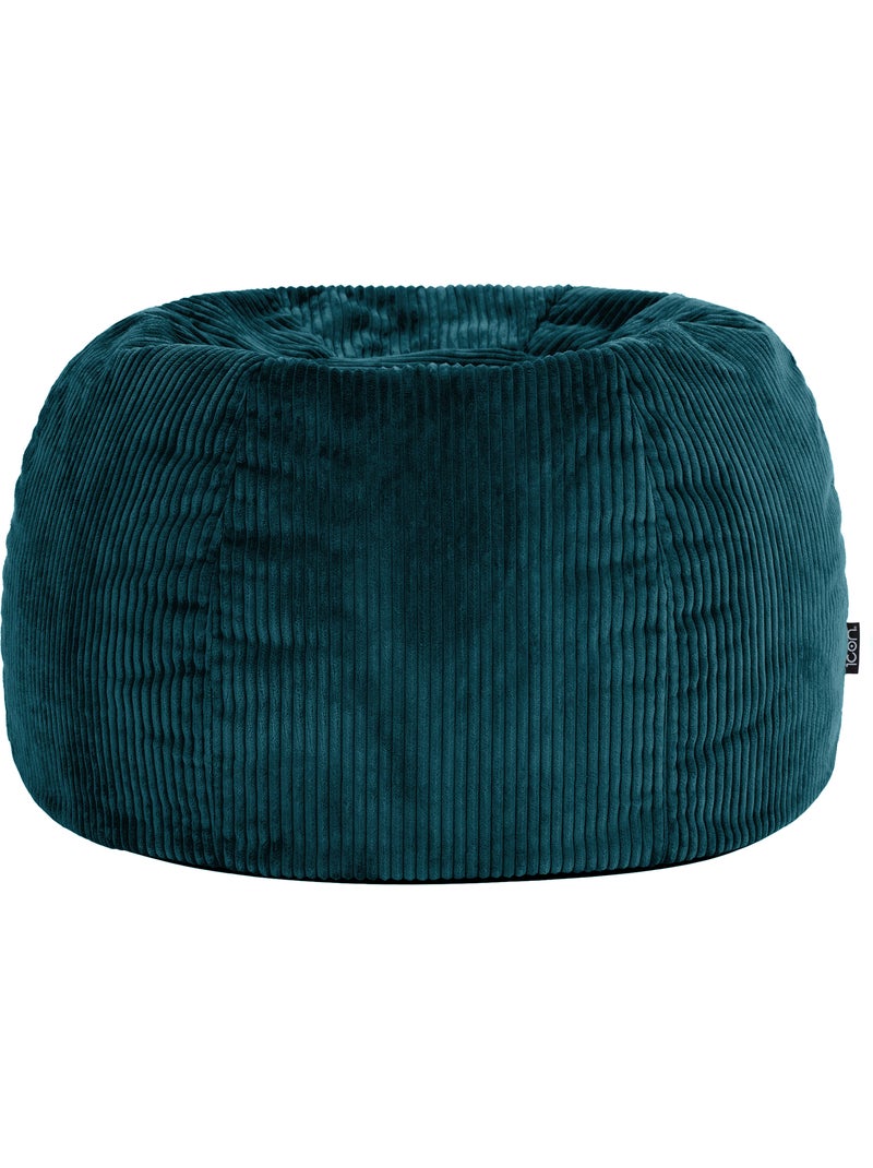 Pouf poire fauteuil classique kingston en velours côtelé - icon Bleu canard - Kiabi