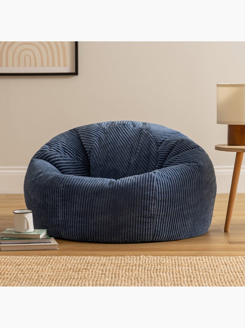 Pouf poire fauteuil classique kingston en velours côtelé - icon Bleu jean - Kiabi