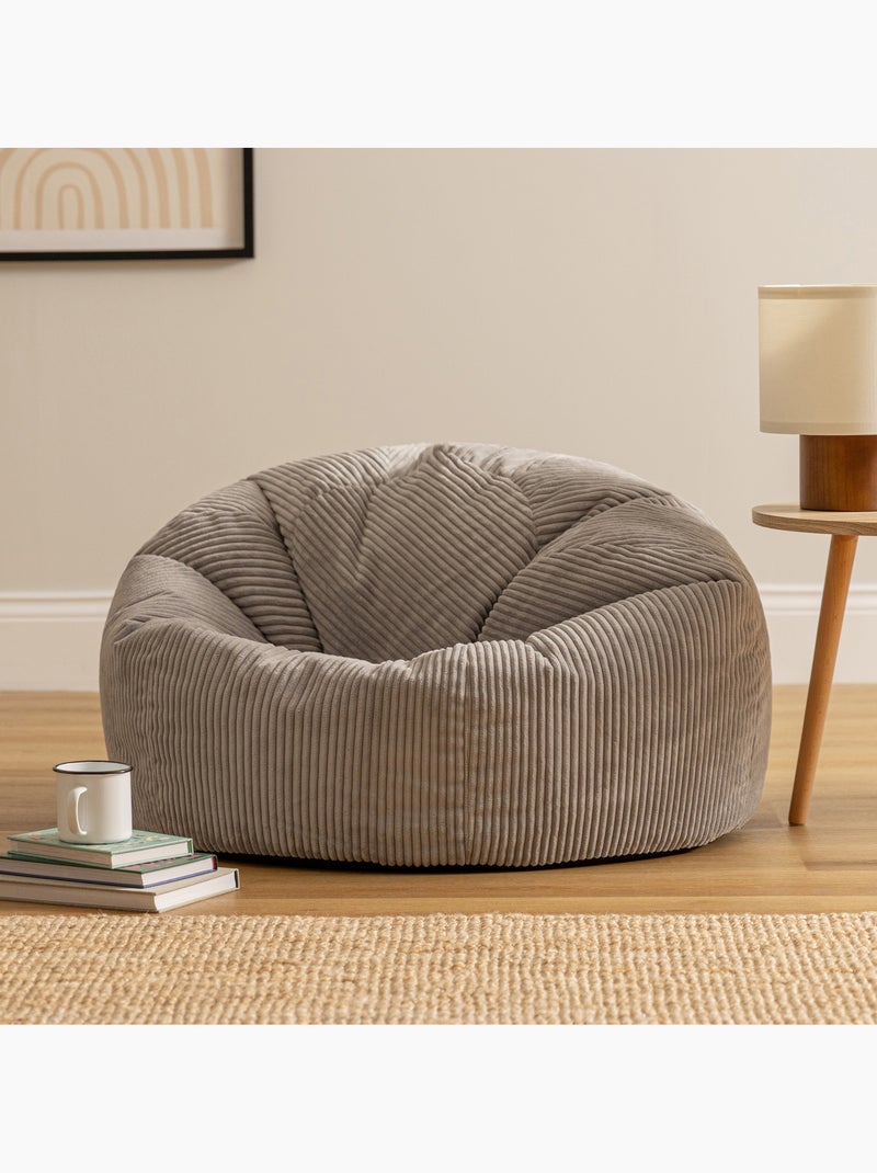 Pouf poire fauteuil classique kingston en velours côtelé - icon Gris clair - Kiabi
