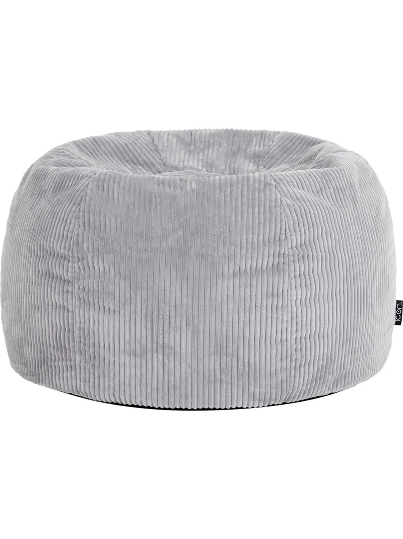 Pouf poire fauteuil classique kingston en velours côtelé - icon Gris clair - Kiabi