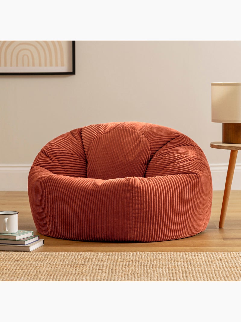 Pouf poire fauteuil classique kingston en velours côtelé - icon Terracotta - Kiabi