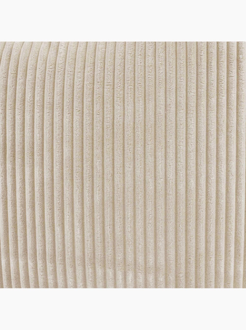 Pouf poire fauteuil classique kingston et repose-pied carré amara en velours côtelé - icon Beige - Kiabi