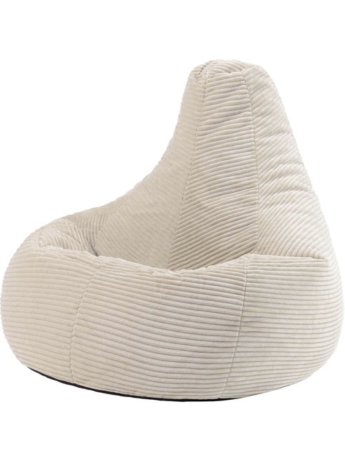 Pouf poire fauteuil dalton à dossier haut en velours côtelé - icon - Kiabi