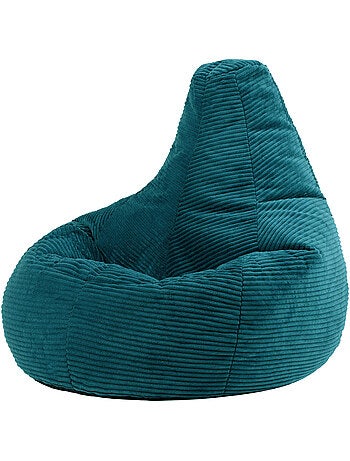Pouf poire fauteuil dalton à dossier haut en velours côtelé - icon