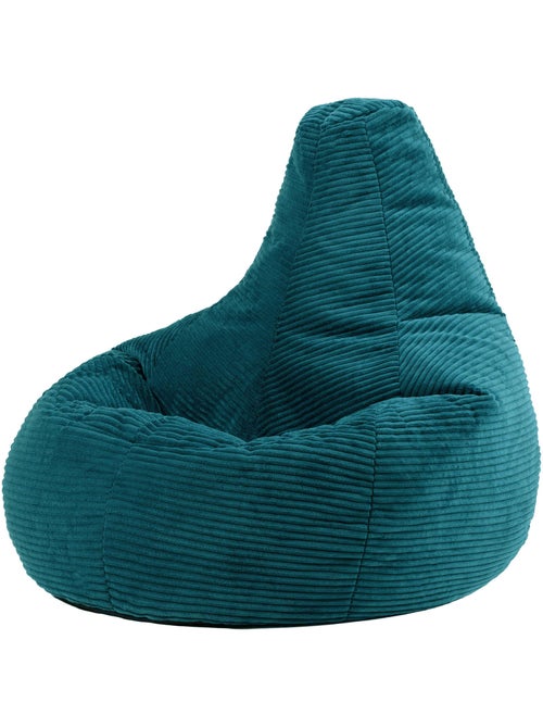 Pouf poire fauteuil dalton à dossier haut en velours côtelé - icon - Kiabi