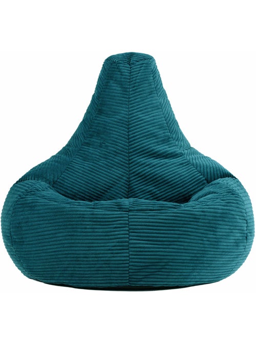 Pouf poire fauteuil dalton à dossier haut en velours côtelé - icon - Kiabi