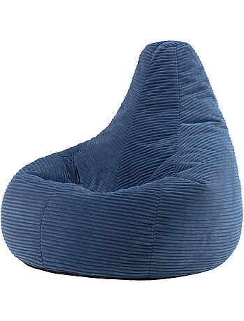 Pouf poire fauteuil dalton à dossier haut en velours côtelé - icon