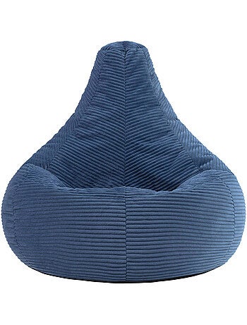 Pouf poire fauteuil dalton à dossier haut en velours côtelé - icon