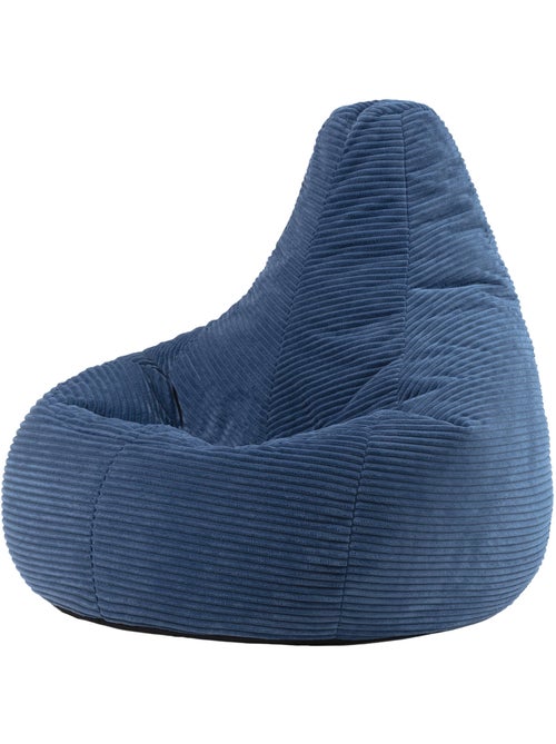 Pouf poire fauteuil dalton à dossier haut en velours côtelé - icon - Kiabi
