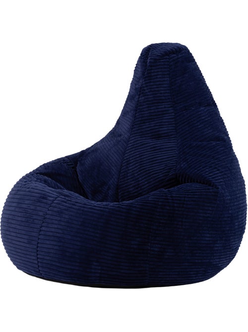Pouf poire fauteuil dalton à dossier haut en velours côtelé - icon - Kiabi
