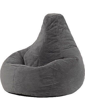 Pouf poire fauteuil dalton à dossier haut en velours côtelé - icon