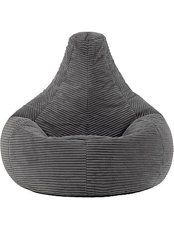 Pouf poire fauteuil dalton à dossier haut en velours côtelé - icon