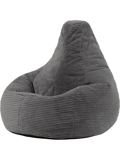 Pouf poire fauteuil dalton à dossier haut en velours côtelé - icon - Kiabi
