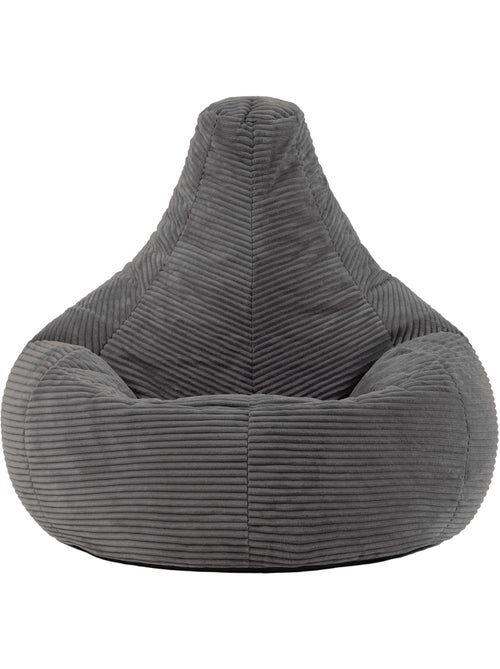 Pouf poire fauteuil dalton à dossier haut en velours côtelé - icon - Kiabi
