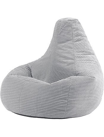 Pouf poire fauteuil dalton à dossier haut en velours côtelé - icon