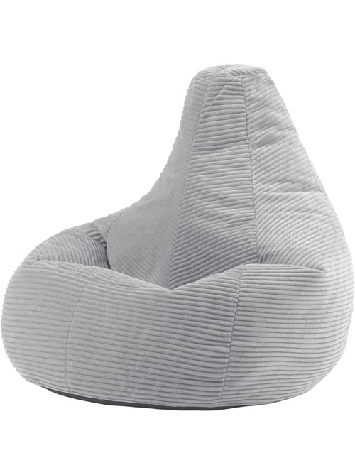 Pouf poire fauteuil dalton à dossier haut en velours côtelé - icon - Kiabi