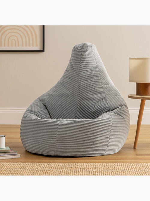 Pouf poire fauteuil dalton à dossier haut en velours côtelé - icon - Kiabi