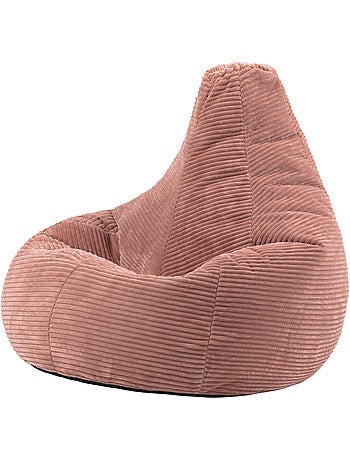 Pouf poire fauteuil dalton à dossier haut en velours côtelé - icon