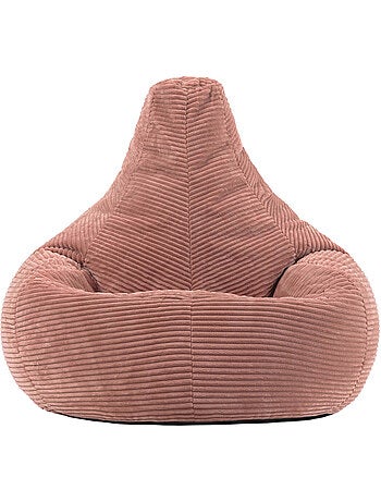 Pouf poire fauteuil dalton à dossier haut en velours côtelé - icon