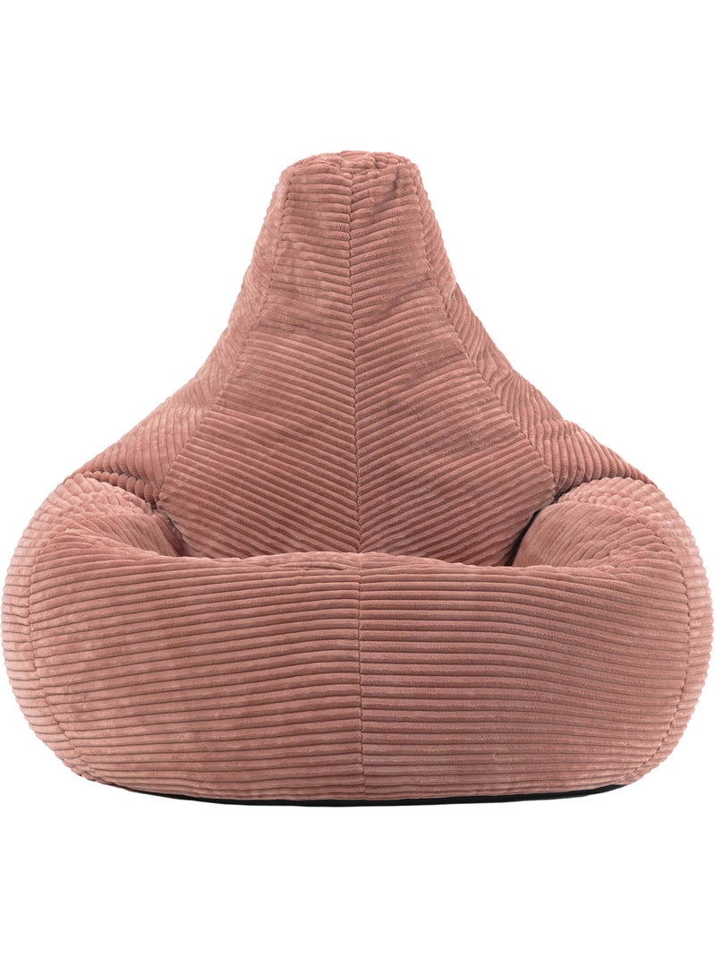 Pouf poire fauteuil dalton à dossier haut en velours côtelé - icon Rose clair - Kiabi