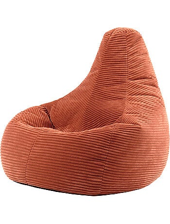 Pouf poire fauteuil dalton à dossier haut en velours côtelé - icon