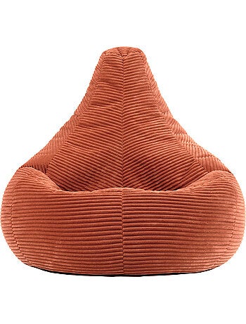 Pouf poire fauteuil dalton à dossier haut en velours côtelé - icon