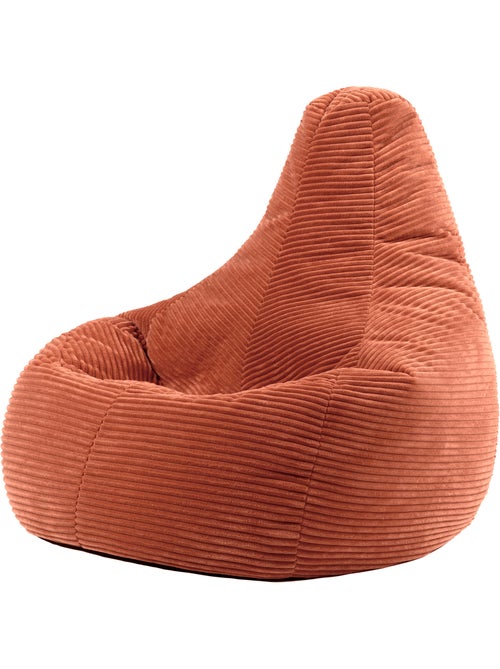 Pouf poire fauteuil dalton à dossier haut en velours côtelé - icon - Kiabi