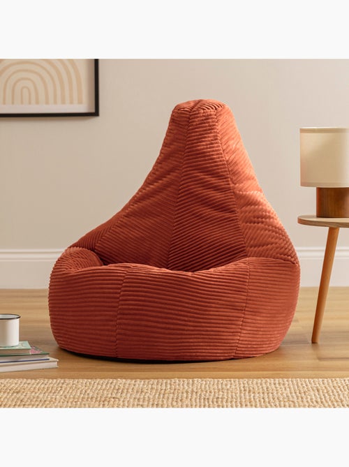 Pouf poire fauteuil dalton à dossier haut en velours côtelé - icon - Kiabi