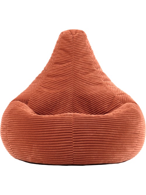 Pouf poire fauteuil dalton à dossier haut en velours côtelé - icon - Kiabi