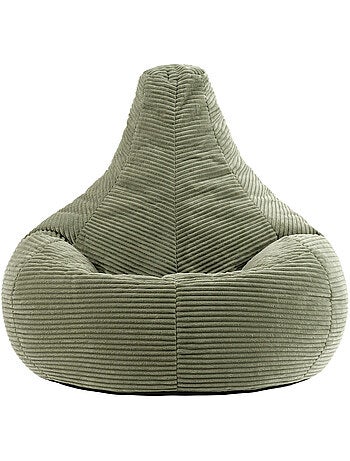 Pouf poire fauteuil dalton à dossier haut en velours côtelé - icon