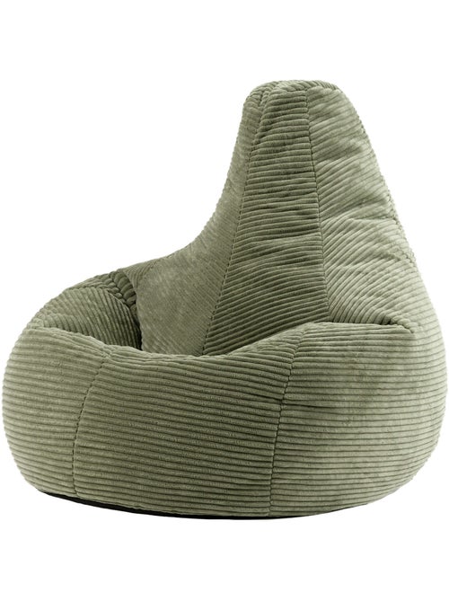 Pouf poire fauteuil dalton à dossier haut en velours côtelé - icon - Kiabi