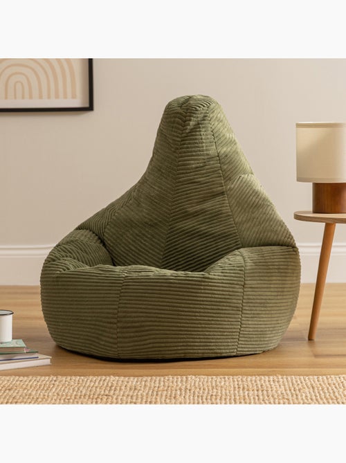 Pouf poire fauteuil dalton à dossier haut en velours côtelé - icon - Kiabi
